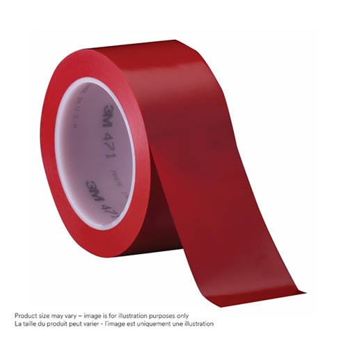 471 Vinyl Tape, 38 mm (1-1/2") W x 32.9 m (108') L, 5.3 mils, Red Pathway Supply LP