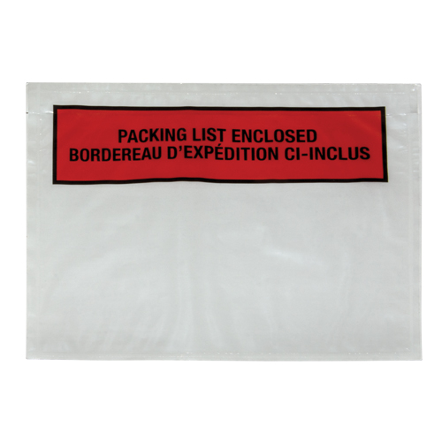 Packing List Envelope, 7" L x 5-1/2" W, Backloading Style Pathway Supply LP