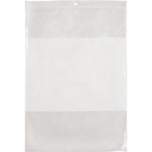 Sacs en poly avec espace inscriptible blanc, Refermable, 12" x 9", 2 mils Pathway Supply LP