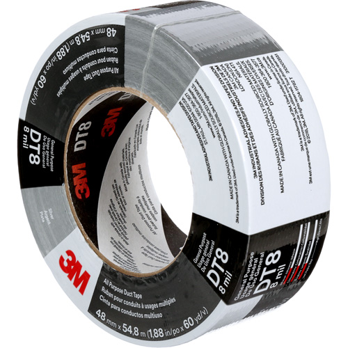 DT8 All-Purpose Duct Tape, 8 mils, Silver, 48 mm (2") x 55 m (180') Pathway Supply LP