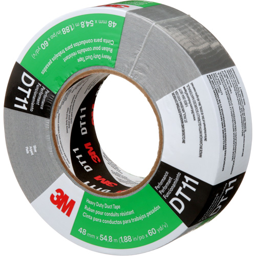 DT11 Heavy-Duty Duct Tape, 11 mils, Silver, 48 mm (2") x 55 m (180') Pathway Supply LP