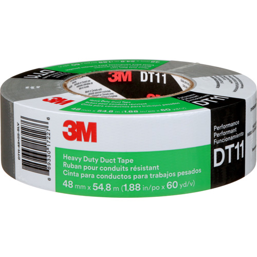 DT11 Heavy-Duty Duct Tape, 11 mils, Silver, 48 mm (2") x 55 m (180') Pathway Supply LP