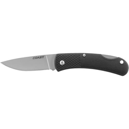 Folding Utility Knife, 2-1/2" Blade, Stainless Steel Blade, Cushion Handle Pathway Supply LP