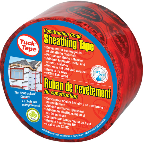 Ruban de rev&ecirc;tement pour entrepreneurs, 60 mm (2-3/8") x 0,0 m (0,0'), Rouge Pathway Supply LP
