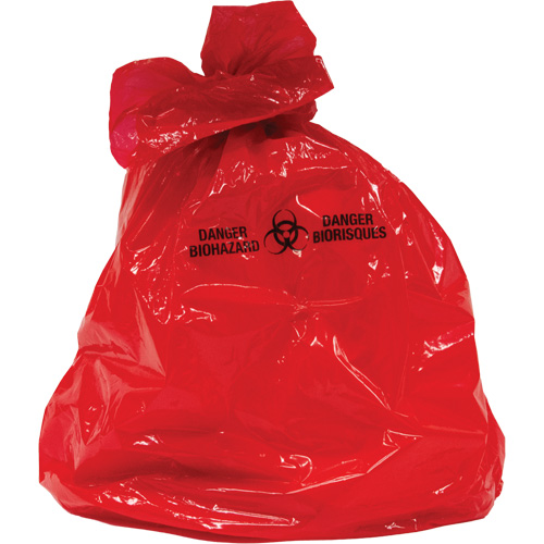 Waste Bags, Bio-Hazard, 38" L x 30" W, 2 mils Pathway Supply LP