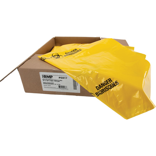 Waste Bags, Bio-Hazard, 38" L x 30" W, 2 mils Pathway Supply LP