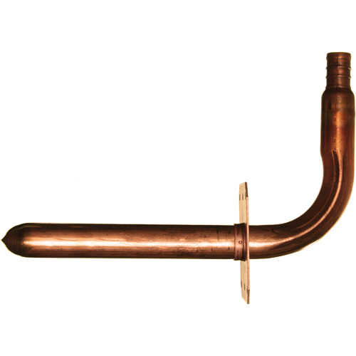 Coude &agrave; embout &agrave; collet avec support, Cuivre, 1/2" x 3-1/2" x 6" Pathway Supply LP