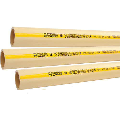 Flowguard Gold&reg; Hot & Cold Water Pipe, CPVC, 20' L x 0.75" Dia. Pathway Supply LP
