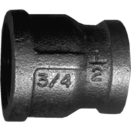 Female Reducing Pipe Coupling, Black Iron, 3/8" x 1/4" Pathway Supply LP
