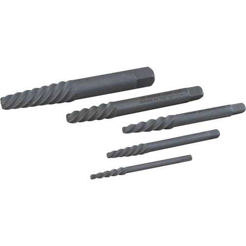 Left Hand Spiral Tapered Flute Extractor Set, 5 Pieces Pathway Supply LP