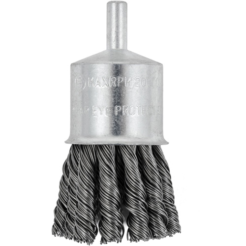 Brosse &agrave; embouts &agrave; fils nou&eacute;s torsad&eacute;s mont&eacute; sur mandrin, 1-1/8" dia. x 1/4" arbre Pathway Supply LP