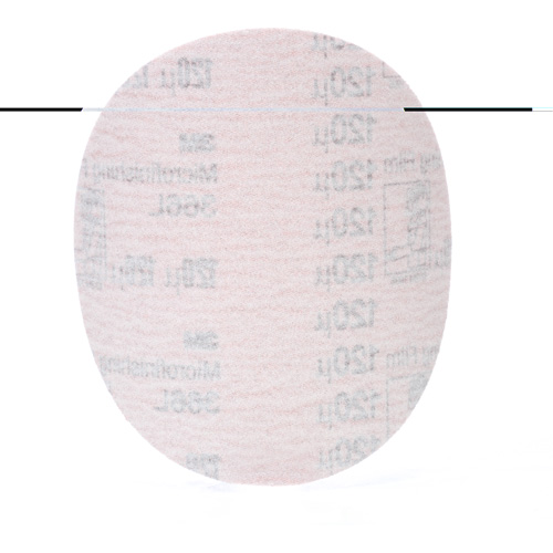 Hookit Microfinishing Film Disc 366L, 5" Dia., 120 Grit, Aluminum Oxide, 3 mils Pathway Supply LP
