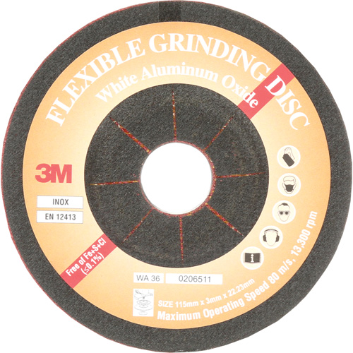 Disque de meulage flexible, 4-5/8", Oxyde d'aluminium, 22 mm, Type WA Pathway Supply LP