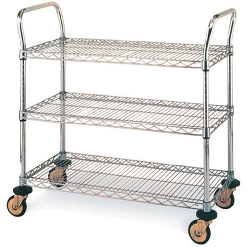 Chariots utilitaires standards, Acier inoxydable, 18" x 39" x 30", Capacit&eacute; 500 lb Pathway Supply LP