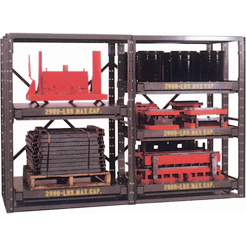 E-Z Glide Shelving, Steel, Roll Out, 2000 lbs. Capacity, 36" W x 72.5" H x 36" D Pathway Supply LP