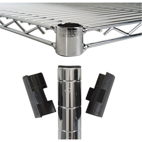 Manchons fendus pour &eacute;tag&egrave;re en treillis chromat&eacute; Pathway Supply LP