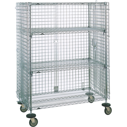 Security Carts, Chrome Plated, 21-1/2" x 68-1/2 x 38-1/2", 500 lbs. Capacity Pathway Supply LP