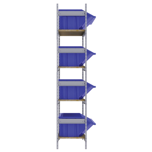 &eacute;tag&egrave;res larges avec bacs g&eacute;ants en plastique, Acier, Sans boulons, Capacit&eacute; 800 lb, 66" la x 72" h x 18" p Pathway Supply LP