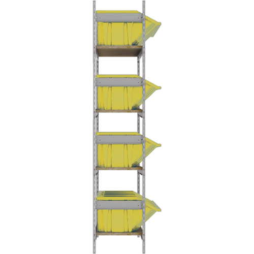 &eacute;tag&egrave;res larges avec bacs g&eacute;ants en plastique, Acier, Sans boulons, Capacit&eacute; 800 lb, 66" la x 72" h x 18" p Pathway Supply LP