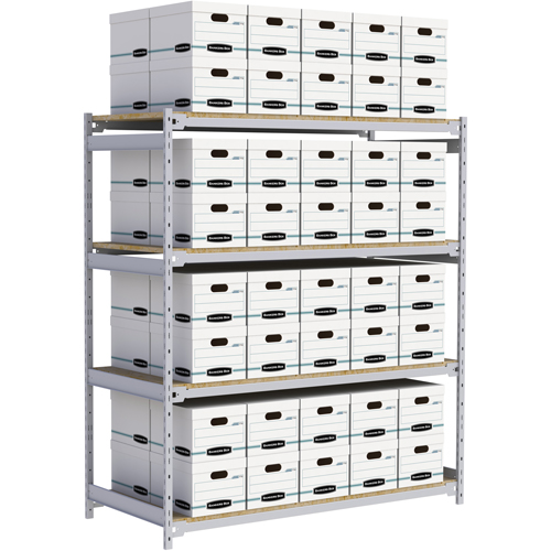 Wide Span Record Storage Shelving, Steel, 4 Shelves, 72" W x 32" D x 84" H Pathway Supply LP