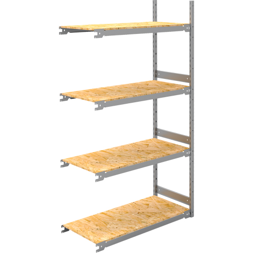 Wide Span Record Storage Shelving, Steel, 4 Shelves, 42" W x 18" D x 84" H, Add-On Kit Pathway Supply LP