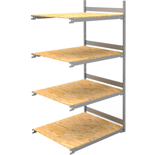Wide Span Record Storage Shelving, Steel, 4 Shelves, 42" W x 32" D x 84" H, Add-On Kit Pathway Supply LP