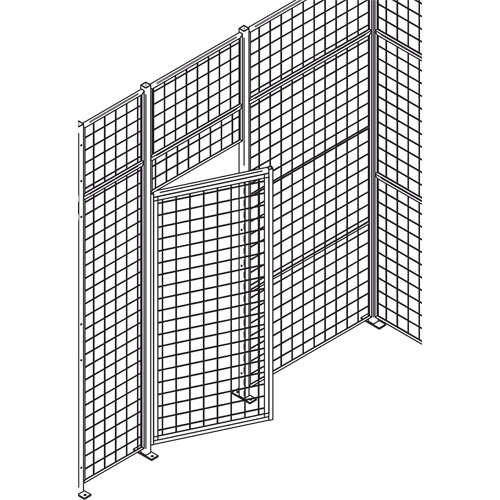 Porte basculante robuste pour cloison en treillis m&eacute;tallique, 4' la x 7' h Pathway Supply LP