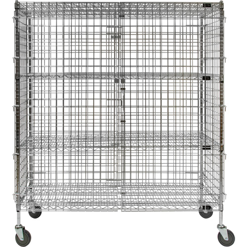 Security Cart, Chrome Plated, 60" x 69" x 24", 500 lbs. Capacity Pathway Supply LP