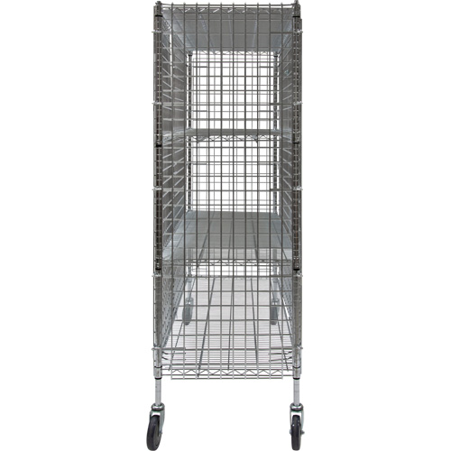 Security Cart, Chrome Plated, 60" x 69" x 24", 500 lbs. Capacity Pathway Supply LP