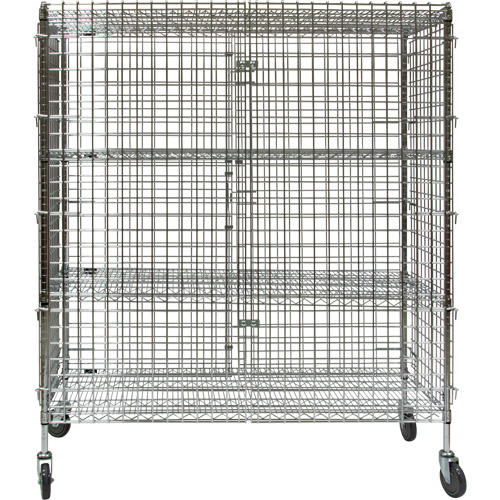 Security Cart, Chrome Plated, 60" x 69" x 24", 500 lbs. Capacity Pathway Supply LP