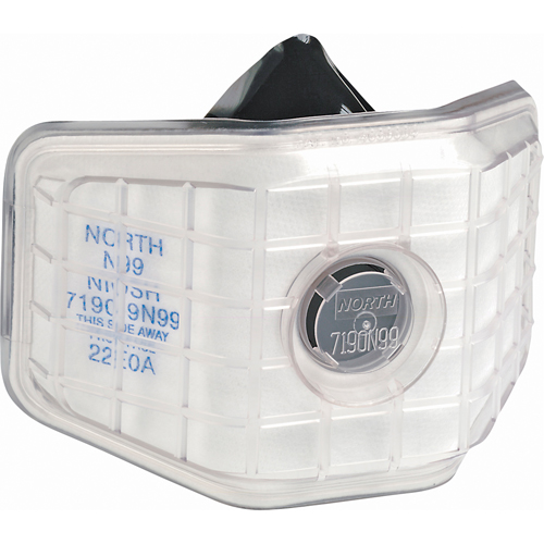 Respirateur &agrave; demi-masque North s&eacute;rie 7190  &agrave; entretien facile, PVC, Taille unique Pathway Supply LP