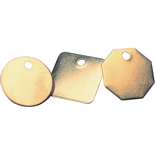&eacute;tiquettes vierges, Laiton, 1,25" dia. Pathway Supply LP