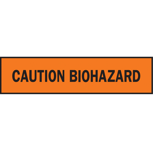 Barricade Tape, English, 3" W x 1000' L, 3.5 mils, Black on Orange Pathway Supply LP