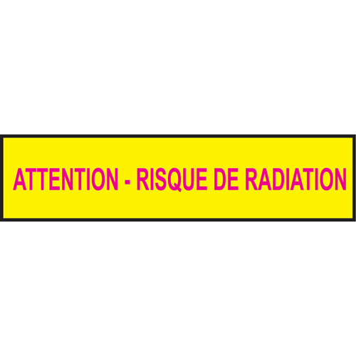 Barricade Tape, French, 3" W x 1000' L, 3.5 mils, Magenta on Yellow Pathway Supply LP
