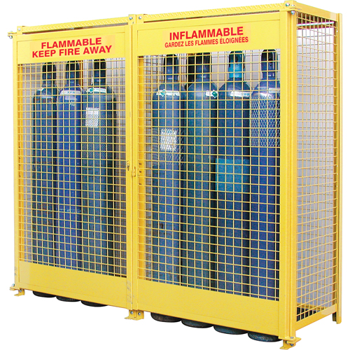Armoires pour cylindres &agrave; gaz, nbre de bouteilles: 20, 88" , 30" , 74" , Jaune Pathway Supply LP