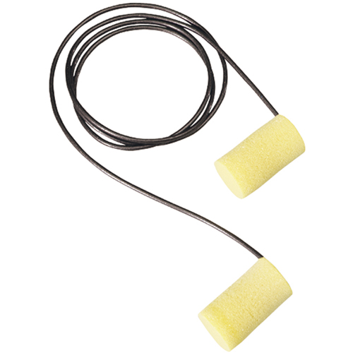 E-A-Rsoft Yellow Neons  Metal Detectable Earplugs, Corded, Large, Bulk - Polybag, 33 NRR dB Pathway Supply LP