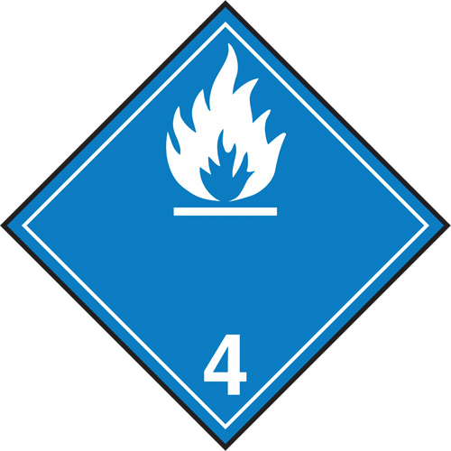 &eacute;tiquettes d'exp&eacute;dition TMD, Classe 4,3, Substances r&eacute;actives &agrave; l'eau, Papier Pathway Supply LP
