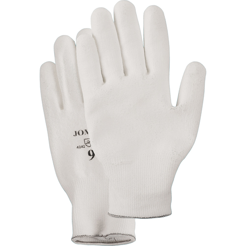 Gants enduit &agrave; paume tricot&eacute;e blanc, Taille Petit/7, Rev&ecirc;tement Polyur&eacute;thane, Enveloppe en PEHP, EN 388 niveau 2 Pathway Supply LP