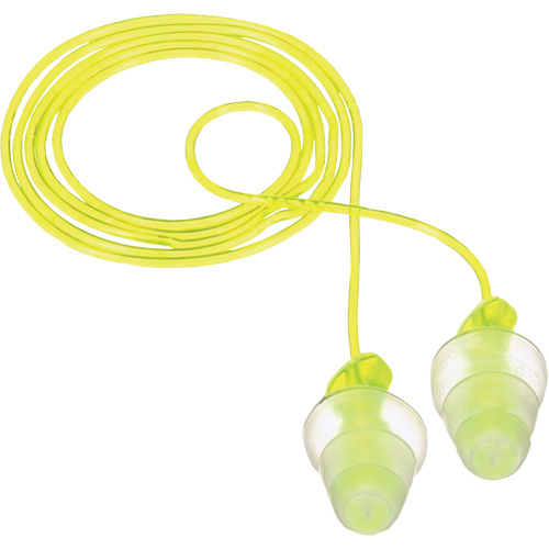 E-A-R Tri-Flange Reusable Earplugs, Corded, Bulk - Polybag, 26 dB NRR, One-Size Pathway Supply LP