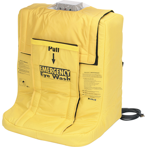 Douche oculaire On-Site avec enveloppe chauffante, Aliment&eacute; par gravit&eacute;, Capacit&eacute; 7 gal., Conformit&eacute; ANSI Z358.1 Pathway Supply LP
