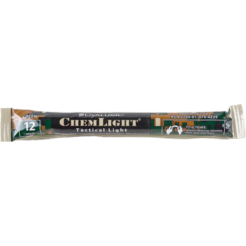 B&acirc;tons de s&eacute;curit&eacute; luminescents Cyalume 6", Vert, Dur&eacute;e 12 h Pathway Supply LP