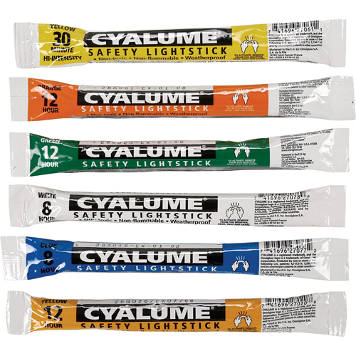 B&acirc;tons de s&eacute;curit&eacute; luminescents Cyalume 6", Vert, Dur&eacute;e 12 h Pathway Supply LP