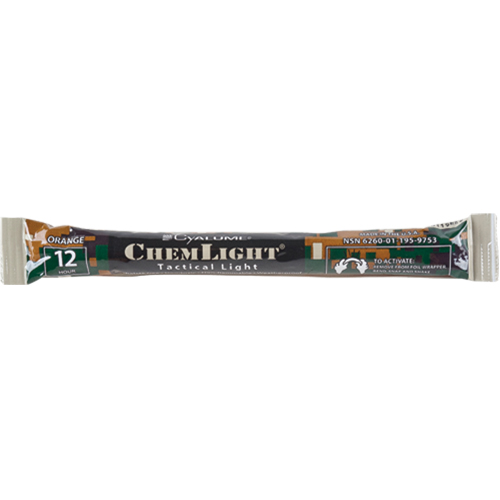 B&acirc;tons de s&eacute;curit&eacute; luminescents Cyalume 6", Orange, Dur&eacute;e 12 h Pathway Supply LP