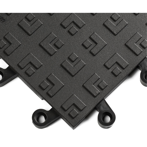 Syst&egrave;mes de carrelage ergonomiques ErgoDeck No 562, PVC, 1-1/2' la c, 1-1/2' lo, 7/8" &eacute;paisseur, Noir Pathway Supply LP