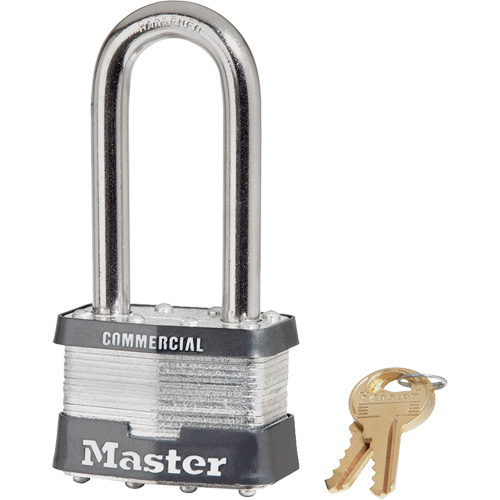 Laminated Padlock, Silver, Keyed Different, Laminated Steel, 2" Width Pathway Supply LP