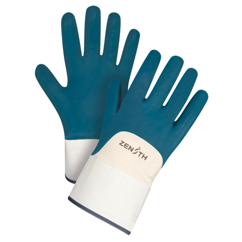 Gants &agrave; poignet de s&eacute;curit&eacute; de poids lourd, 10/T-Grand, R&ecirc;vetement Nitrile, Enveloppe en Coton Pathway Supply LP