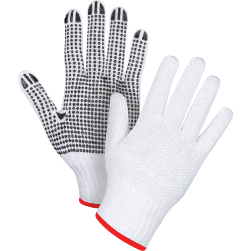 Dotted String Knit Gloves, Poly/Cotton, Single Sided, 7 Gauge, Small Pathway Supply LP