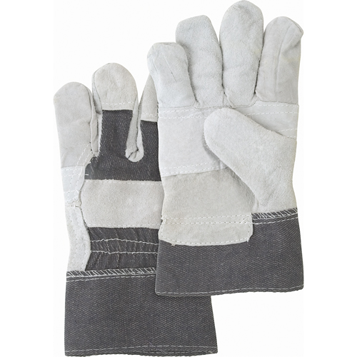 Standard-Duty Patch Palm Fitters Gloves, Large, Split Cowhide Palm, Cotton Inner Lining Pathway Supply LP
