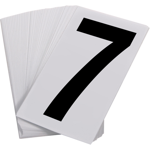 Num&eacute;ros autocollants, 7, 3-1/2" h, Noir sur blanc Pathway Supply LP