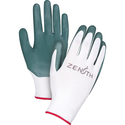 Gants enduits confortables de premi&egrave;re qualit&eacute;, 10/T-Grand, R&ecirc;vetement Nitrile, Calibre 13, Enveloppe en Polyester Pathway Supply LP